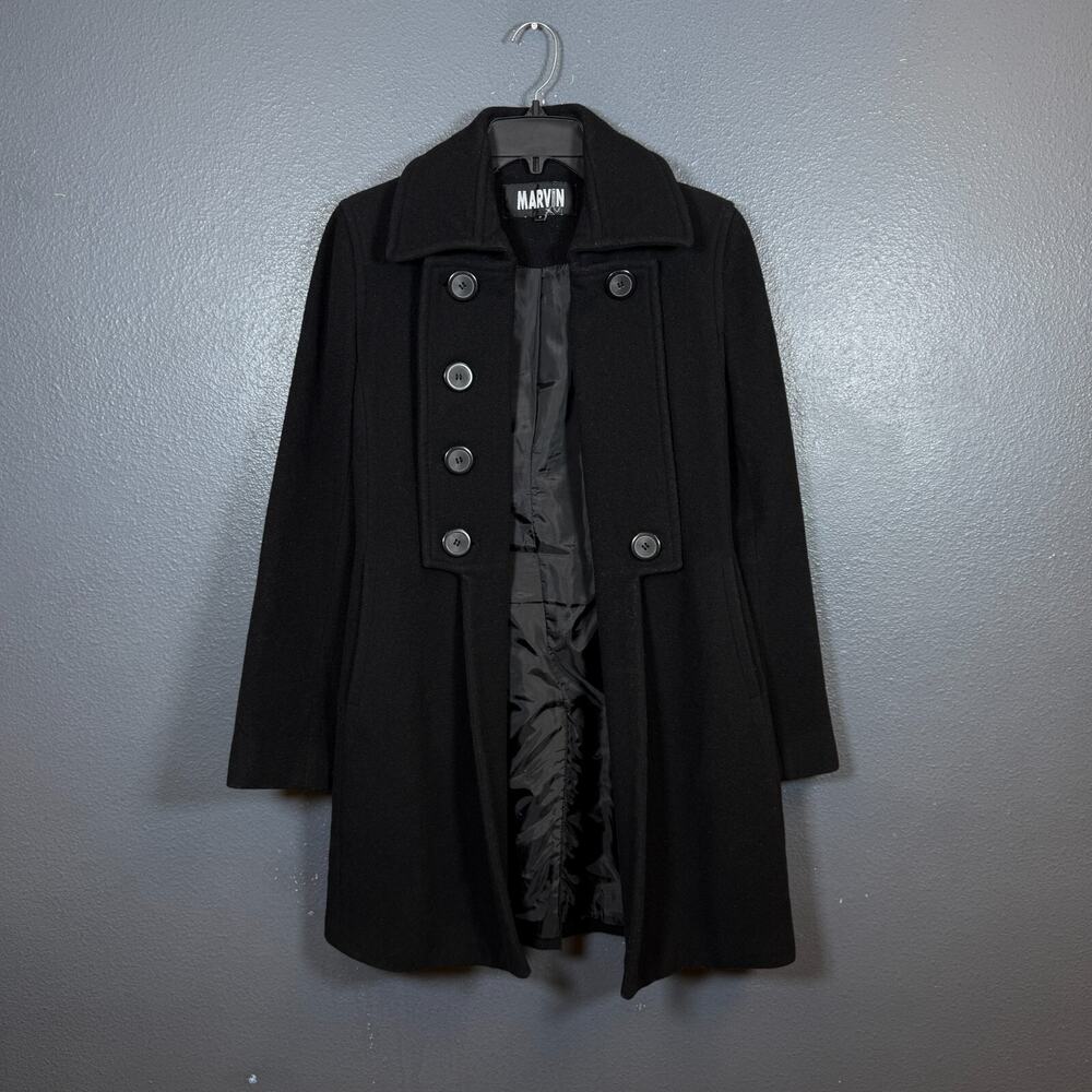 Marvin Richards S women’s wool coat black jacket vintage
